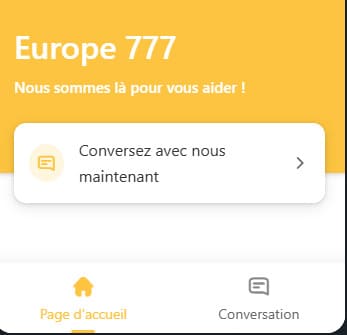 Europe 777 Casino support client